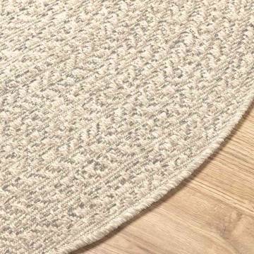 Rug ZIZUR Cream Ø 200 cm - Indoor & Outdoor Jute Look