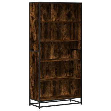 Stylish Smoked Oak Bookcase - 80.5x35x170.5 cm | Hipo Market