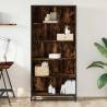 Stylish Smoked Oak Bookcase - 80.5x35x170.5 cm | Hipo Market