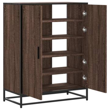 Shoe Cabinet Brown Oak - Stylish Storage Solution | HipoMarket