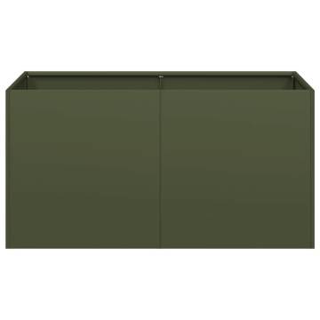 Olive Green Planter - Stylish & Durable Cold-Rolled Steel - 80x40x40 c