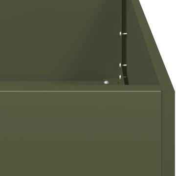 Olive Green Planter - Stylish & Durable Cold-Rolled Steel - 80x40x40 c