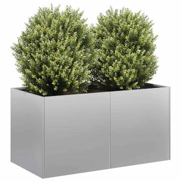 Stylish 80x40x40 cm Galvanised Steel Planter for Your Garden