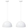 Vintage Pendant Lamps - Adjustable E27 White Ø 30 cm (2 pcs)