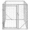 Outdoor Dog Kennel with Door - 2x1x1m Galvanised Steel