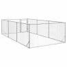 Outdoor Dog Kennel with Door - Galvanised Steel 2x4x1m