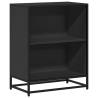 Stylish Black Book Cabinet - 60x35x76 cm Engineered Wood