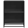 Stylish Black Book Cabinet - 60x35x76 cm Engineered Wood