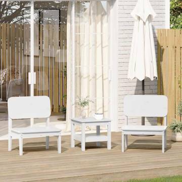 Garden Chairs 2 Pcs White - Solid Pine Wood | HipoMarket