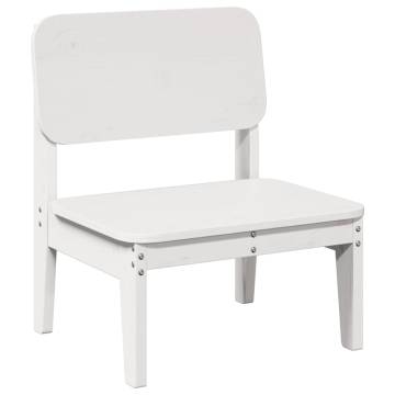 Garden Chairs 2 Pcs White - Solid Pine Wood | HipoMarket