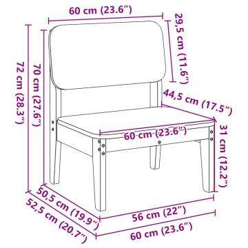 Garden Chairs 2 Pcs White - Solid Pine Wood | HipoMarket