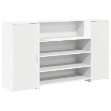 Reception Desk White 180x50 cm - Stylish & Durable