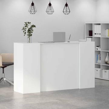 Reception Desk White 180x50 cm - Stylish & Durable