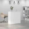 Reception Desk White 100x50 cm - Durable Engineered Wood