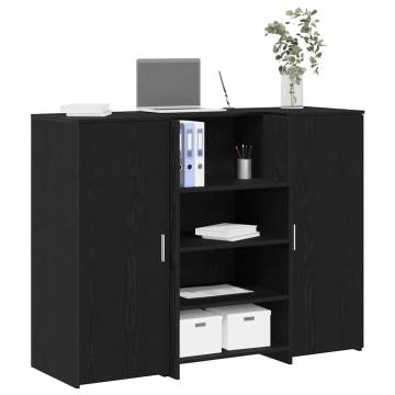 Black Oak Reception Desk - Durable & Versatile | HipoMarket