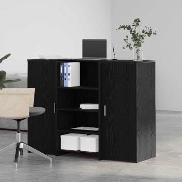 Black Oak Reception Desk - Durable & Versatile | HipoMarket