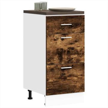 Bottom Cabinet Smoked Oak - Stylish Storage Solution