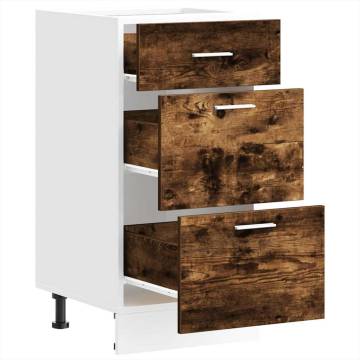 Bottom Cabinet Smoked Oak - Stylish Storage Solution