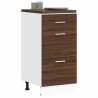  Bottom Cabinet Brown Oak 40x46x81.5 cm Engineered Wood Colour brown oak Quantity in Package 1 Model bottom cabinet (3 drawers) 40 cm Number of 