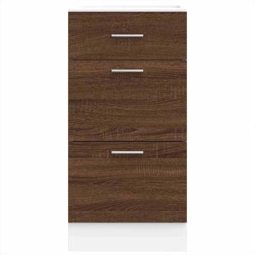 Bottom Cabinet Brown Oak - 40x46x81.5 cm | Hipomarket