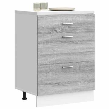 Kitchen Base Cabinet Grey Sonoma - Space-Saving Storage