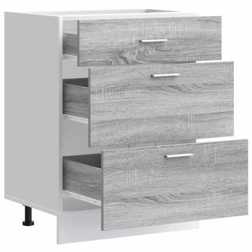 Kitchen Base Cabinet Grey Sonoma - Space-Saving Storage