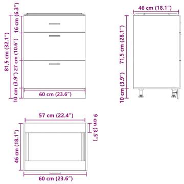 Kitchen Base Cabinet Grey Sonoma - Space-Saving Storage