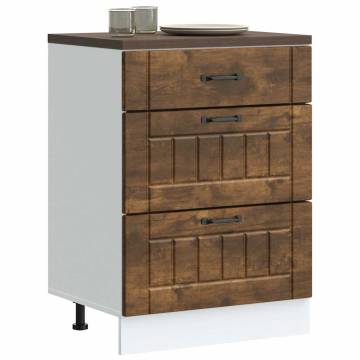 Lucca Smoked Oak Kitchen Base Cabinet - Stylish Storage Solution