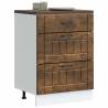  Kitchen Base Cabinet Lucca Smoked Oak Engineered Wood Colour smoked oak Quantity in Package 1 Model 1x bottom cabinet (3 drawers) 60 cm Number of 