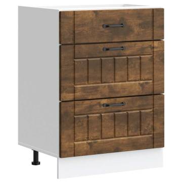 Lucca Smoked Oak Kitchen Base Cabinet - Stylish Storage Solution