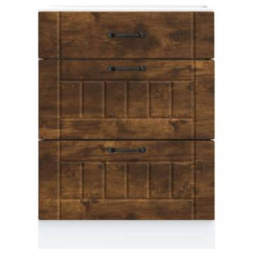 Lucca Smoked Oak Kitchen Base Cabinet - Stylish Storage Solution