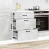 Kitchen Base Cabinet Kalmar - Concrete Grey Engineered Wood