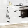 Kalmar High Gloss White Kitchen Base Cabinet - HipoMarket