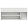 Shoe Bench White 102x30.5x45 cm - Stylish Storage Solution