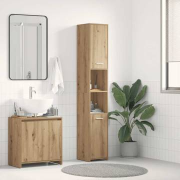 Bathroom Cabinet Artisan Oak - 30x30x183.5 cm | Hipo Market