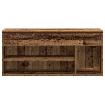 Shoe Bench Old Wood 102x30.5x45 cm | Stylish & Durable Storage