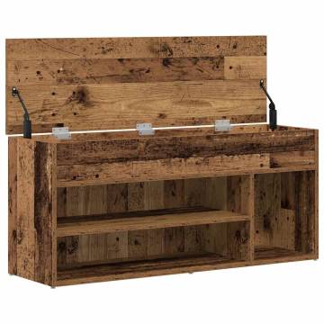 Shoe Bench Old Wood 102x30.5x45 cm | Stylish & Durable Storage