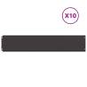 10 pcs Black Lawn Edgings - 20x103 cm Cold-rolled Steel