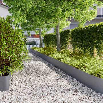 Lawn Edgings 10 pcs Anthracite 25x103 cm | Hipomarket UK