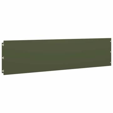 Olive Green Lawn Edgings - 20 pcs, Cold-Rolled Steel 25x103 cm