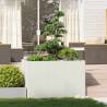 Stylish White Steel Planter 120x80x80 cm for Outdoor Spaces