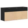 Shoe Bench Black - Stylish Storage in Engineered Wood