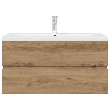 Stylish Sink Cabinet with Built-in Basin & Faucet | Artisan Oak