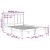 White Solid Wood Pine Bed Frame 140x200 cm - Hipomarket