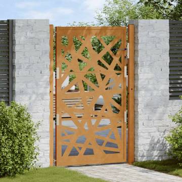 Garden Gate 105x155 cm - Elegant Weathering Steel Design