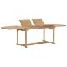 Extending Garden Table 180-280x100x75cm Solid Teak Wood Oval Size 280 x 100 x 75 cm Quantity in Package 1 Shape oval 