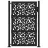 Garden Gate Black 105x155 cm - Steel Leaf Design | Hipo Market