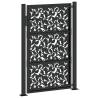 Garden Gate Black 105x155 cm - Steel Leaf Design | Hipo Market