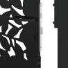 Garden Gate Black 105x155 cm - Steel Leaf Design | Hipo Market