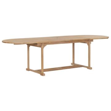 Extending Garden Table - Solid Teak Wood - 180-280x100cm